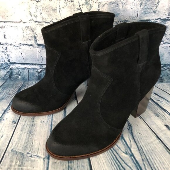Splendid Black Suede Ankle Booties size 10 - Picture 1 of 4